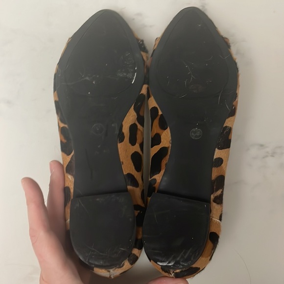 KATE SPADE Eryn Leopard Chain Link Pointed Flats - Picture 9 of 11